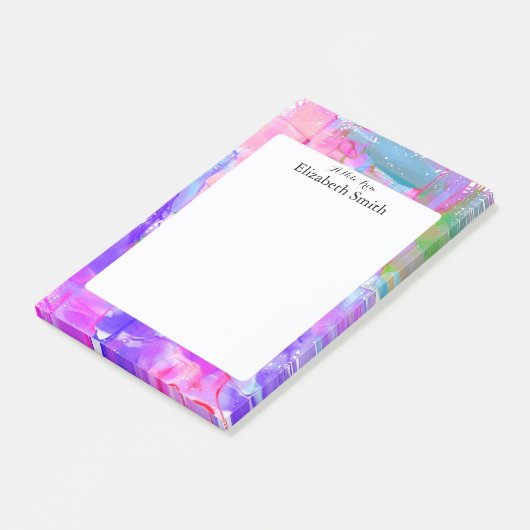 Personalisiert Elegantes Wasser Post-it Klebezettel (angewinkelt)