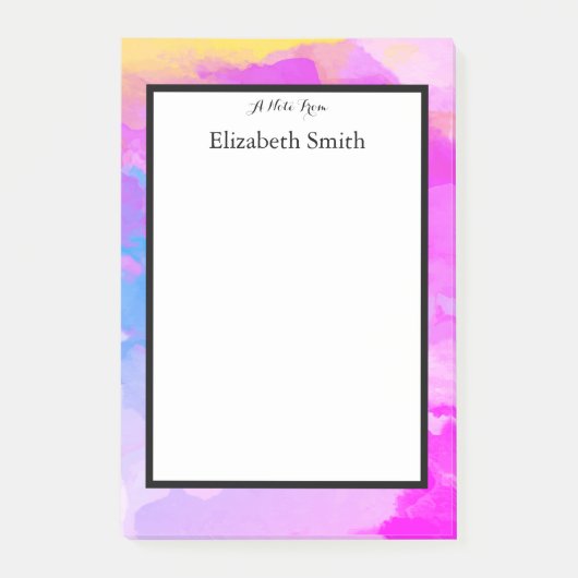 Personalisiert Elegantes Wasser Post-it Klebezettel (Vorderseite)