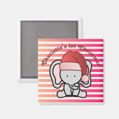 Personalisiert Elephant 1. Weihnachtsmädchen Magnet (Vorderseite/Rückseite)