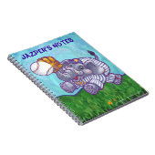 Personalisiert Elephant Baseball Star Notizblock (Rechte Seite)