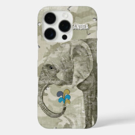 Personalisiert Elephant Camouflage iPhone 16 Pro Hülle
