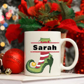 Personalisiert Elf Shoe High Heel Weihnachten Kaffeetasse