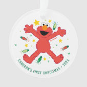 Personalisiert Elmo Christmas | Name und Foto Ornament (Vorderseite)