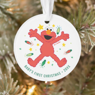 Personalisiert Elmo Christmas Name und Foto Ornament