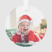 Personalisiert Elmo Christmas | Name und Foto Ornament (Rückseite)