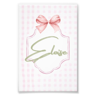 Personalisiert Eloise Baby Girl Kinderzimmer Bow&G Fotodruck
