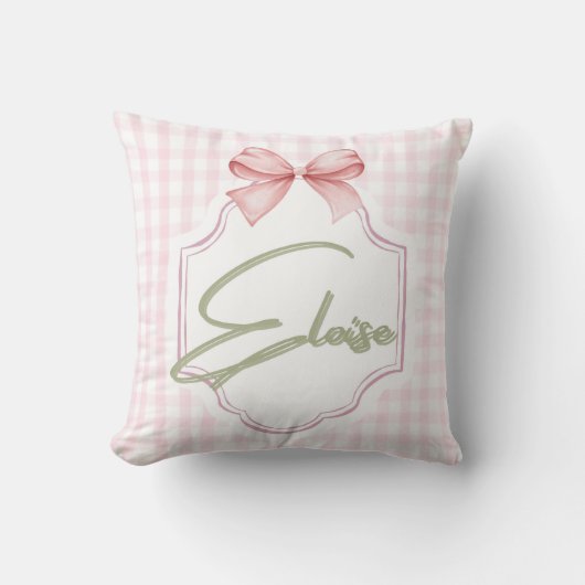 Personalisiert Eloise Baby Girl Kinderzimmer Bow&G Kissen (Vorderseite)