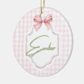 Personalisiert Ember Baby Girl Kinderzimmer Bow&Gi Keramik Ornament (Links)