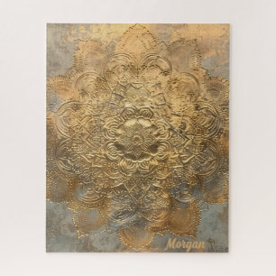 Personalisiert Embossed Mandala Elegant Boho Gif Puzzle