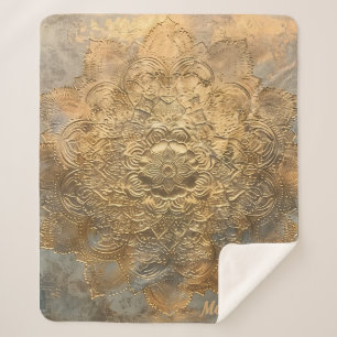 Personalisiert Embossed Mandala   Elegant Boho Gif Sherpadecke