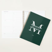 Personalisiert Emerald Monogram Initial Minimalist Planer (Anzeige)
