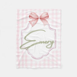 Personalisiert Emery Baby Girl Kinderzimmer Bow&Gi Fleecedecke