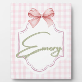 Personalisiert Emery Baby Girl Kinderzimmer Bow&Gi Fotoplatte