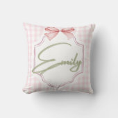 Personalisiert Emily Baby Girl Kinderzimmer Bow&Gi Kissen (Vorderseite)