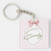 Personalisiert Emily Baby Girl Kinderzimmer Bow&Gi Schlüsselanhänger (Vorderseite)
