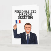 PERSONALISIERT EMMANUEL MACRON KARTE (Vorderseite)