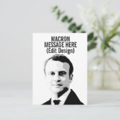 PERSONALISIERT EMMANUEL MACRON POSTKARTE (Stehend Vorderseite)