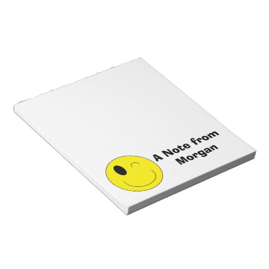 Personalisiert Emoji Notepad Notizblock (angewinkelt)