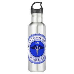 Personalisiert EMT Paramedics Caduceus Edelstahlflasche