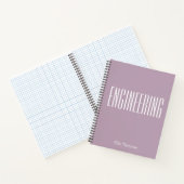 Personalisiert Engineering Graph Paper Simple Lila Notizblock (Innenseite)
