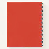 Personalisiert Engineering Graph Paper Simple Red Notizblock (Rückseite)