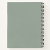 Personalisiert Engineering Graph Paper Simple Sage Notizblock (Rückseite)