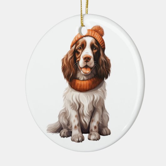 Personalisiert Englisch Springer Spanisch Dog Art Keramik Ornament (Links)