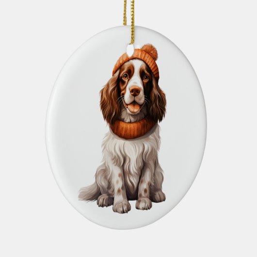 Personalisiert Englisch Springer Spanisch Dog Art Keramik Ornament (Rechts)