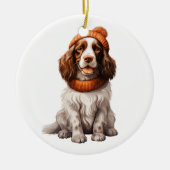 Personalisiert Englisch Springer Spanisch Dog Art Keramik Ornament (Vorne)