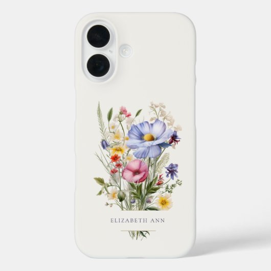 Personalisiert English Garden Bouquet Case-Mate iPhone Hülle (Rückseite)