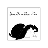 Personalisiert English Love Bunny Rabbit Gummistempel (Prägung)