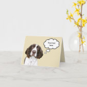 Personalisiert English Springer Spanisch Card Karte (Gelbe Blume)