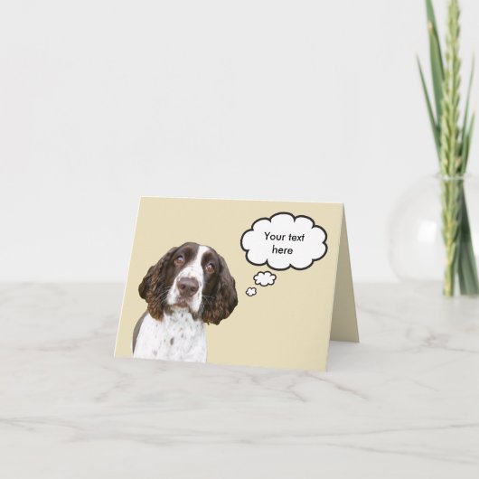 Personalisiert English Springer Spanisch Card Karte (Vorderseite)