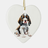Personalisiert English Springer Spanisch Puppy Keramik Ornament (Rechts)