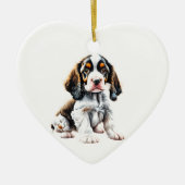 Personalisiert English Springer Spanisch Puppy Keramik Ornament (Vorne)