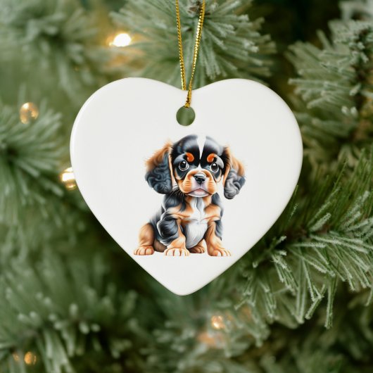 Personalisiert English Toy Spanel Puppy Keramik Ornament (Baum)