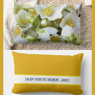 Personalisiert Enjoy Your Retirement Jasmine Blume Lendenkissen