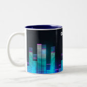 Personalisiert Equalizer-Tasse Zweifarbige Tasse (Links)