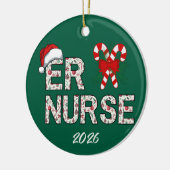 Personalisiert ER Nurse Weihnachten Keramik Ornament (Links)