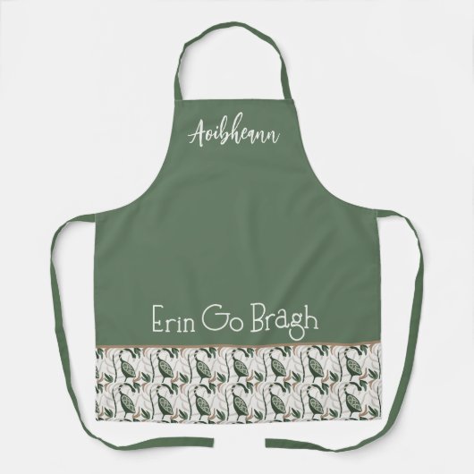 Personalisiert Erin Go Bragh Celtic Pattern Schürze (Vorderseite)