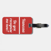 Personalisiert Erkennen Sie mich jetzt wieder? | F Gepäckanhänger (Rückseite horizontal)