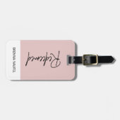 Personalisiert erlöst Rosa Christlicher Glaube Gepäckanhänger (Vorderseite horizontal)