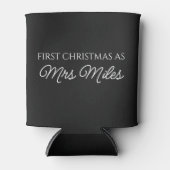 Personalisiert "Erste Weihnachten als Frau" Name Dosenkühler (Vorderseite)