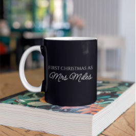 Personalisiert "Erste Weihnachten als Frau" Name Kaffeetasse