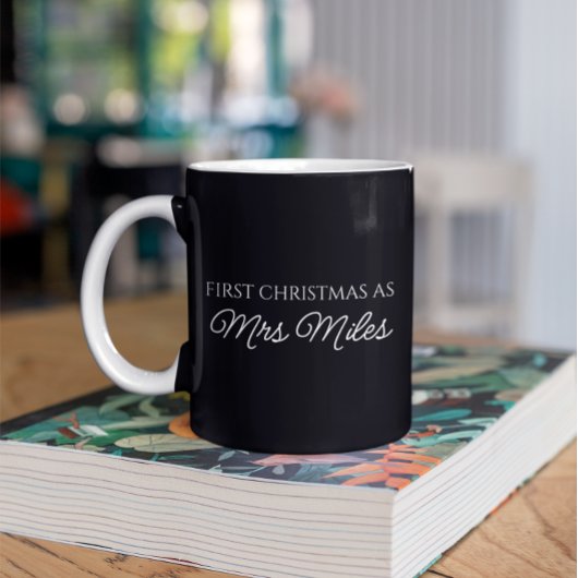 Personalisiert "Erste Weihnachten als Frau" Name Kaffeetasse