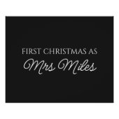 Personalisiert "Erste Weihnachten als Frau" Name Poster (Vorderseite)