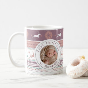 Personalisiert Erste Weihnachten als MamaMom Baby  Kaffeetasse