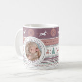 Personalisiert Erste Weihnachten als MamaMom Baby Kaffeetasse (Vorderseite Links)
