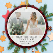 Personalisiert Erste Weihnachten als Mr. & Mrs. Fo Keramik Ornament