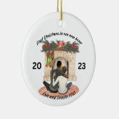 Personalisiert , erste Weihnachten auf der neuen Z Keramik Ornament (Rechts)